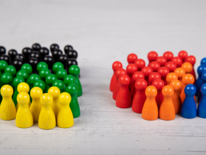 A group of items reflecting diverse ideologies